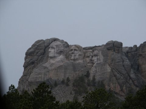 2001 Mercury Grand Marquis - Mount Rushmore National Memorial, a sculpture of four US presidents carved into the granite of South Dakota's Black Hills.