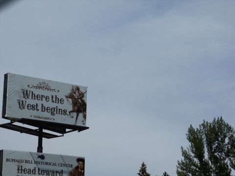 2001 Mercury Grand Marquis - Billboard advertising the Buffalo Bill Historical Center, with text 'Where the West begins.'