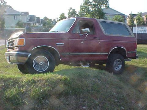 1989 Ford Bronco - up on a grassy knoll