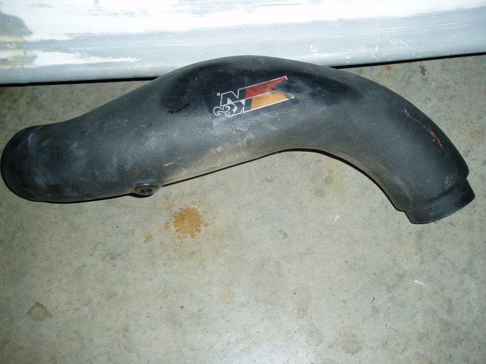 K&N intake tube with K&N logo
