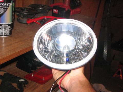 1979 Ford Bronco - New headlight... Uses a H4 bulb.