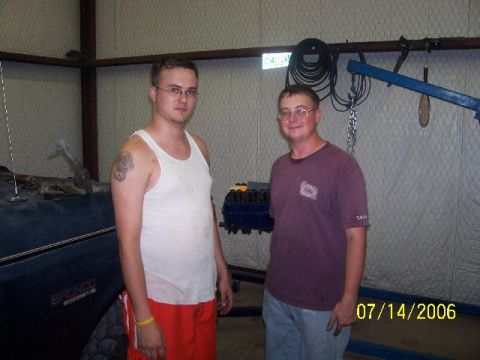 1987 Ford Bronco - My son Shane in white 81Bronk36 in purple