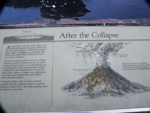 2001 Mercury Grand Marquis - Display details the aftermath of the Mt. Mazama eruption, including the formation of Wizard Island.