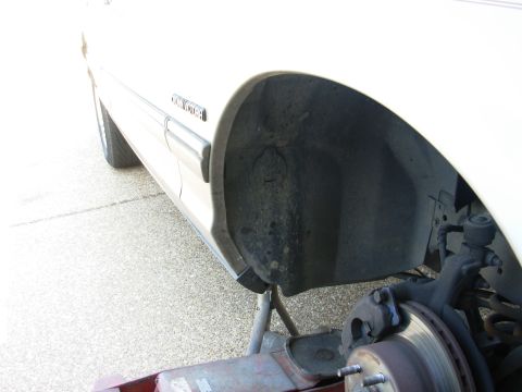 1994 Ford Crown Victoria - Removing the RF tire makes the job MUCH easier, but if that's not possible, steer fully R.