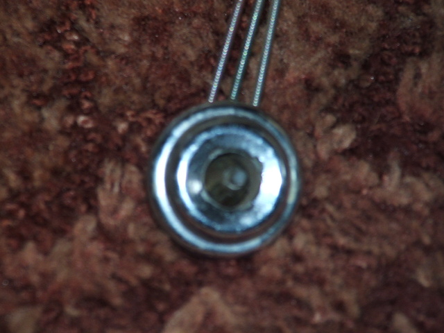 Chrome knob with three cables