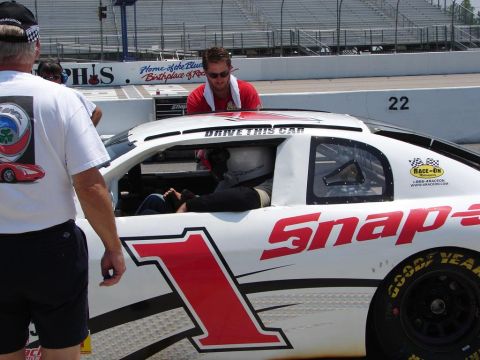 1992 Ford Taurus - A race car with prominent Snap-on branding and the number 1 is seen at a track event.