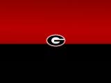 1979 Ford Bronco - The University of Georgia logo, a red 'G' on a white circle, is displayed prominently on a split red and black background.