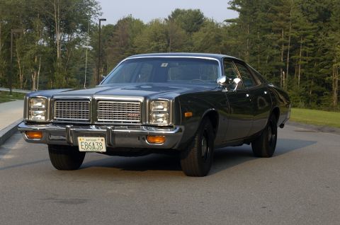 1978 Dodge Monaco - This 1978 Dodge Monaco is presented in a front 3/4 view, highlighting its distinctive grille and headlights.