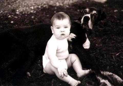 misc photos - Collin and Sadie the dane