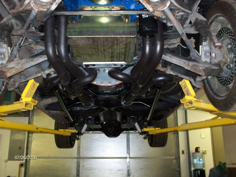 1966 Ford Fairlane - Custom headers and the rest of the exhaust done by a shop in Kingman Arizona. The primary tubes coming off the heads are 2 1/8 inches. The…