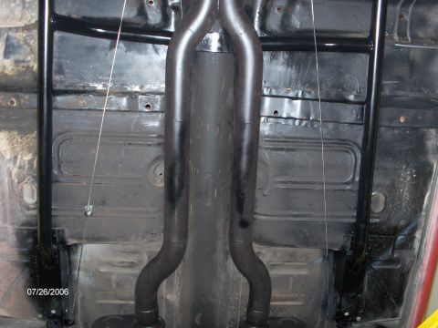 1966 Ford Fairlane - Those subframe connectors are made of mild steel .120 wall, and designed, fabricated, installed by Bob. The custom exhaust system was done…