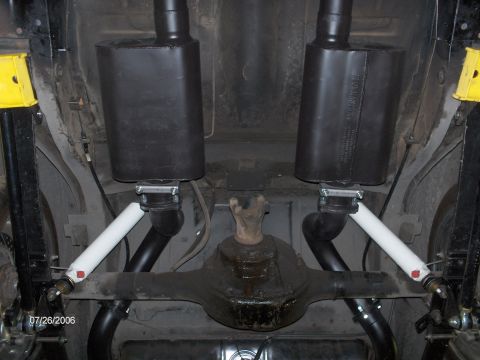 1966 Ford Fairlane - Two chamber Flowmaster mufflers.