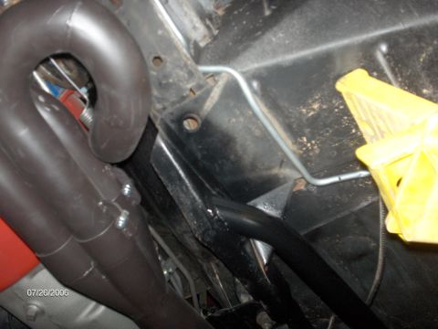 1966 Ford Fairlane - Subframe connectors attached to front. Fabricated and installed by Bob.