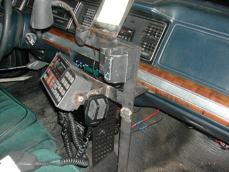 1991 Ford Crown Victoria - Interior view of a 1991 Ford Crown Victoria, equipped with police radio gear.