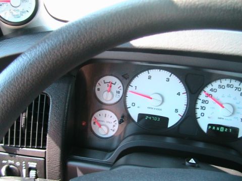 1971 Ford Bronco - Close-up of a vehicle's interior dashboard, showing various gauges and the odometer reading.