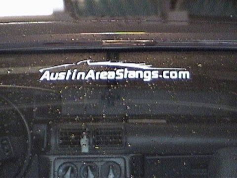 1989 Ford Mustang - Close up of AustinAreaStangs Decal!