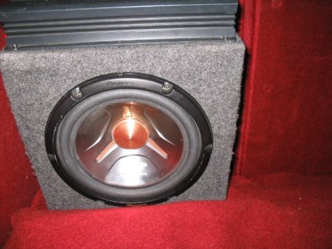 1990 Ford Probe - TS-W1041C Pioneer Premier 10 " Subwoofer - Walmart 10" Subwoofer Box - Located In Trunk - RMS 400W - Peak 800W - 18-2,500Hz - 4 ohm