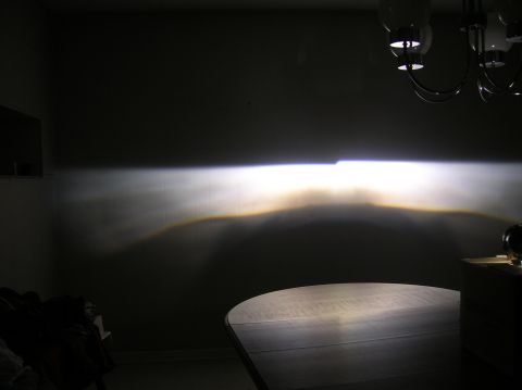 1996 Toyota 4Runner - A distinct headlight beam pattern is visible, casting light and shadows across a room.