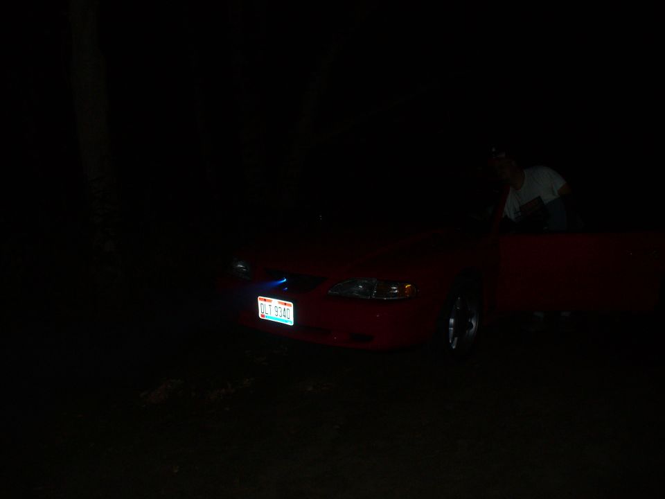 1991 Ford Probe front view at night, license plate DLT 9340 visible