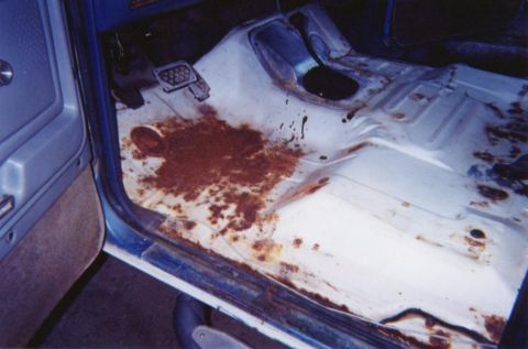 1983 Ford Bronco - I removed the seats and rugs and found this in the driver side foot well.