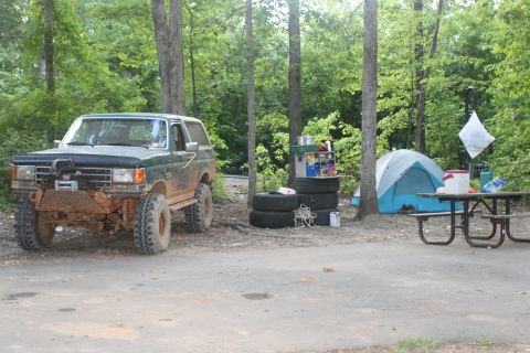1990 Ford Bronco - My camp site.