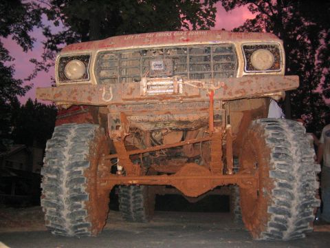 1979 Ford Bronco - This heavily modified 1979 Ford Bronco is covered in mud, ready for off-road action.