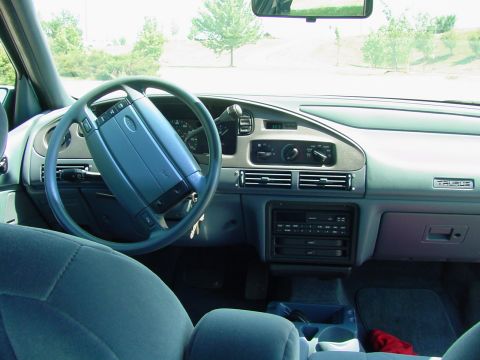 1993 Ford Taurus - This is my interior before the addition of the Cluster with Tach, CD Player, Scanner, and Switchbox.