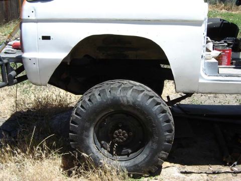 1971 Ford Bronco - Before re drilling the spring perch