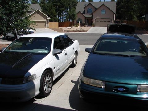 1992 Ford Taurus - My SHO with F-22 Raptor SHO's SHO in Arizona.
