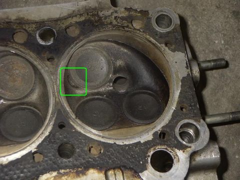 1988 Mazda B2200 - Once we saw this hole we figured it was time to stop till we got another head.