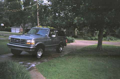1995 Ford Bronco - This 1995 Ford Bronco is parked on a residential driveway.