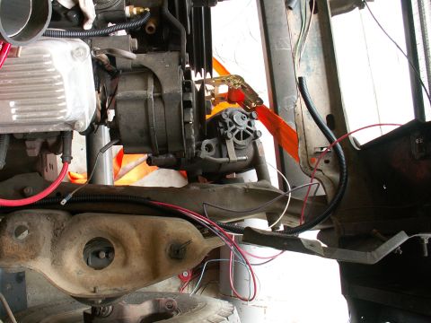 1983 Ford Bronco - very minimal wiring to front of truck...now running through convoluted tubing to keep it hidden and protected