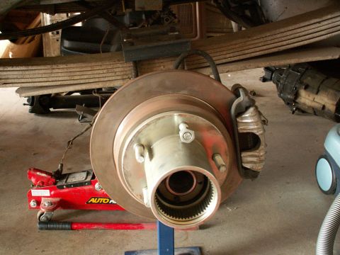 1983 Ford Bronco - Rear full floater hubs with disc brake conversion....ready for 4.56's, air locker and 35 spline axles!