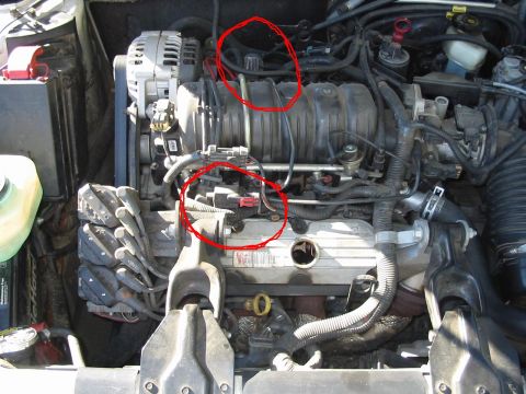 1997 Pontiac Grand Prix - EVAP purge switch is on top and the EVAP purge solenoid is on bottom.