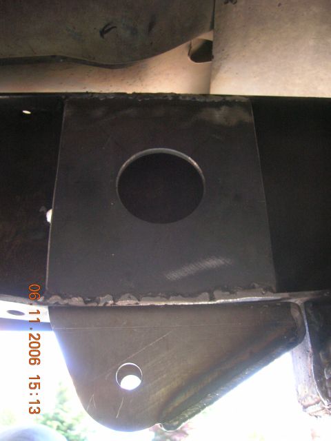 1996 Ford Bronco - Boxed frame at radius arm mount. 1/4 inch plate