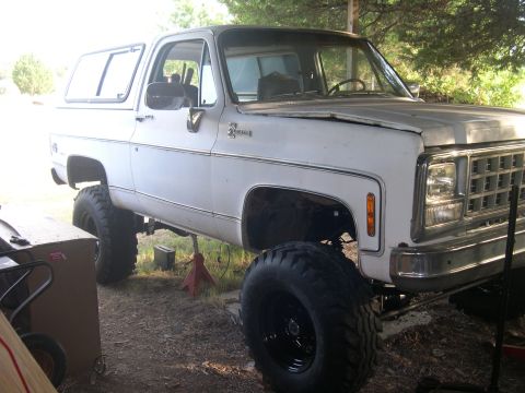 1980 Chevrolet Blazer - This lifted SUV features large off-road tires and an aftermarket grille, suggesting a custom build rather than a stock 1980 Chevrolet Blaze…