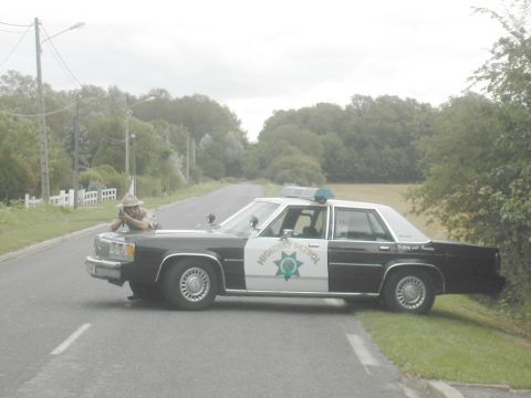 1991 Ford Crown Victoria - a bad guy is awaited advertising shooting