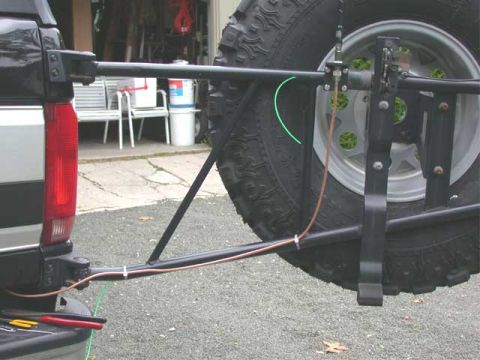 1996 Ford Bronco - You can see the existing coax cable, along with the snake fully inserted. You can see why that cable had to be addressed, how ugly!