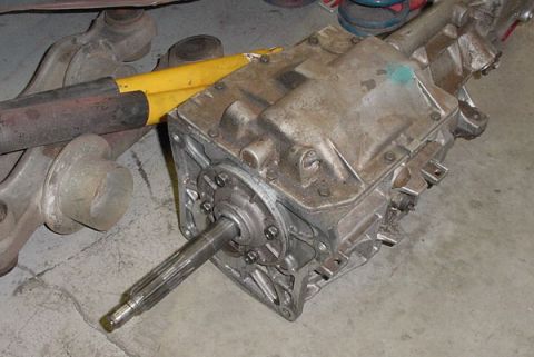1993 Ford Mustang - Close-up of a manual transmission gearbox, likely for a car or truck.