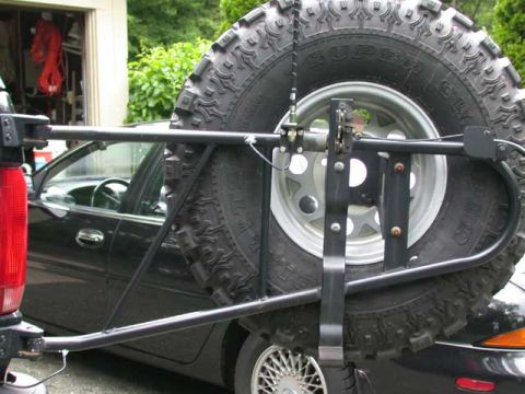1996 Ford Bronco - Be sure to leave some slack coming out of the truck for when the carrier is open.