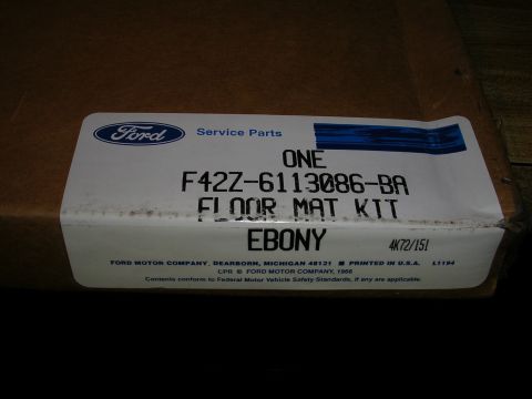 1996 Ford Probe - Packaging for a Ford Service Parts floor mat kit, printed in the USA.