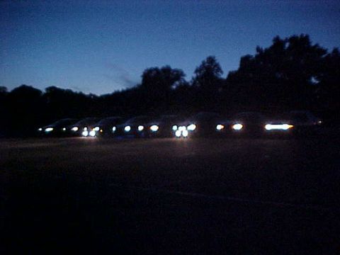 1995 Ford Taurus - night shot #1 of all the cars, mufflerman showed up later with his gen2 sable...