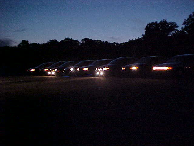 another angle of all the cars in the twilight...