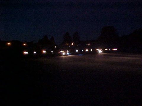 1995 Ford Taurus - the other side of all the cars at night...