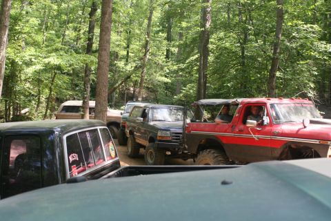 1990 Ford Bronco - Bronco Traffic Jam on Dickey Bell.