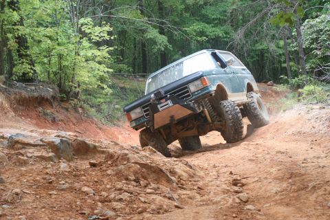 1990 Ford Bronco - I swear it felt a lot tippier than it looks in this pic.