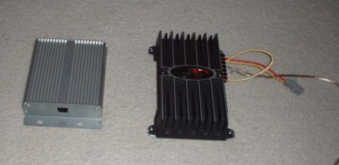 1993 Ford Taurus - New amp next to factory Ford/JBL sub amp.