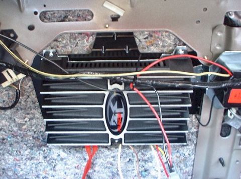 1993 Ford Taurus - Rockford Fosgate punch X160.2 amp for sub mounted in factory placing.