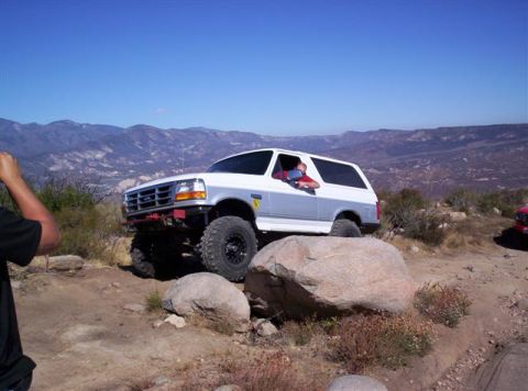 1995 Ford Bronco - This 1995 Ford Bronco is navigating a rocky off-road course.