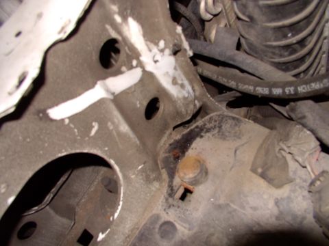 1990 Lincoln Town Car - Everything below the white (clean) line on a slant is where the available airbox will accept the fresh air tube later. Note the already rus…